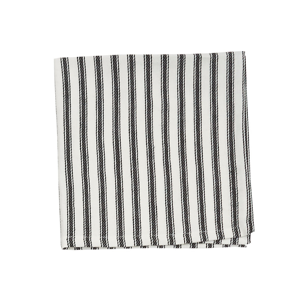 "Black & White Ticking Stripe Napkins, Set of 6"