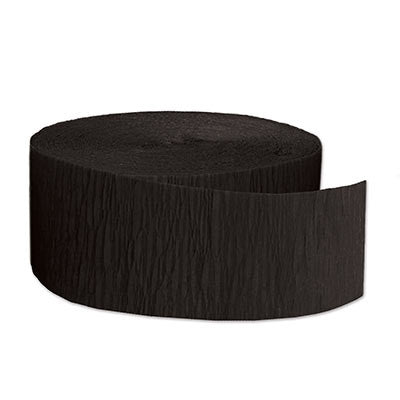 Black Crepe Paper Streamer