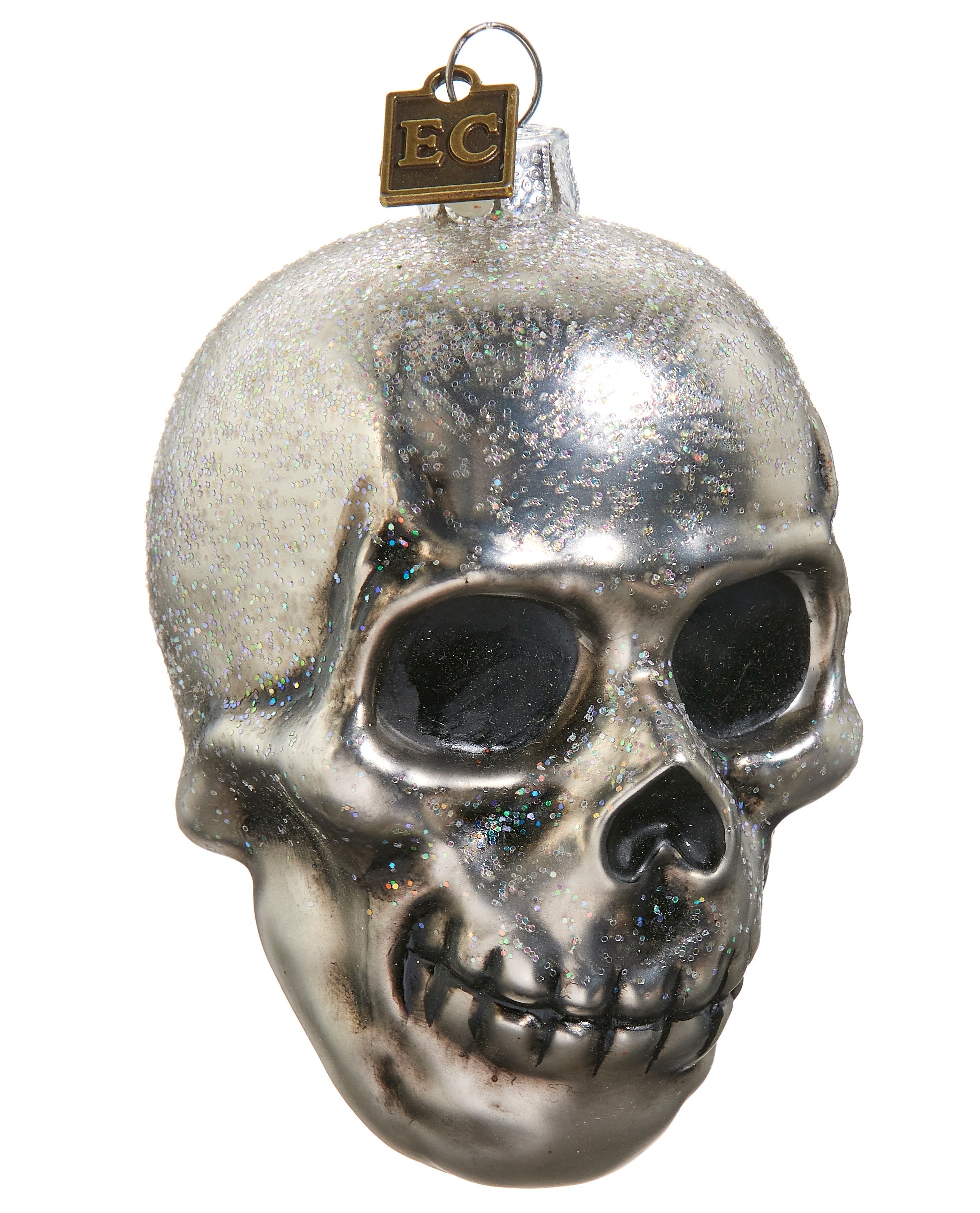 Glass Skull Ornament