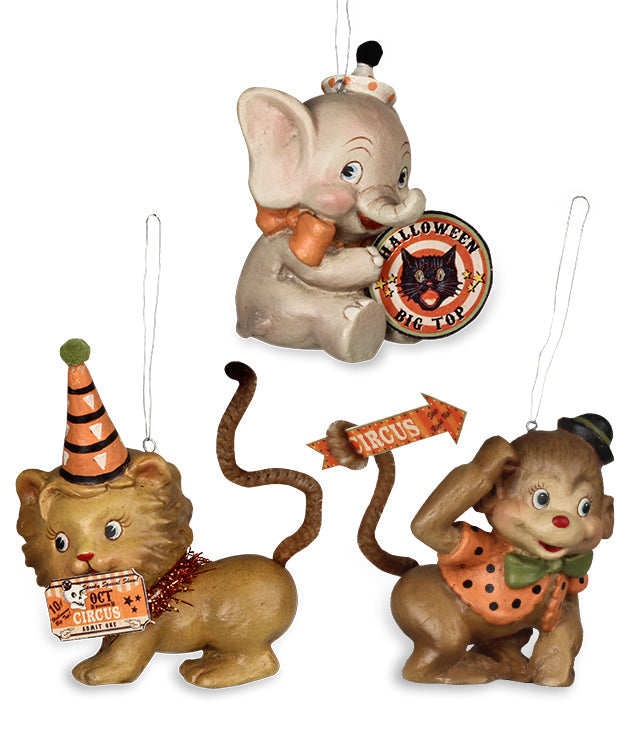 Halloween Big Top Animal Ornaments