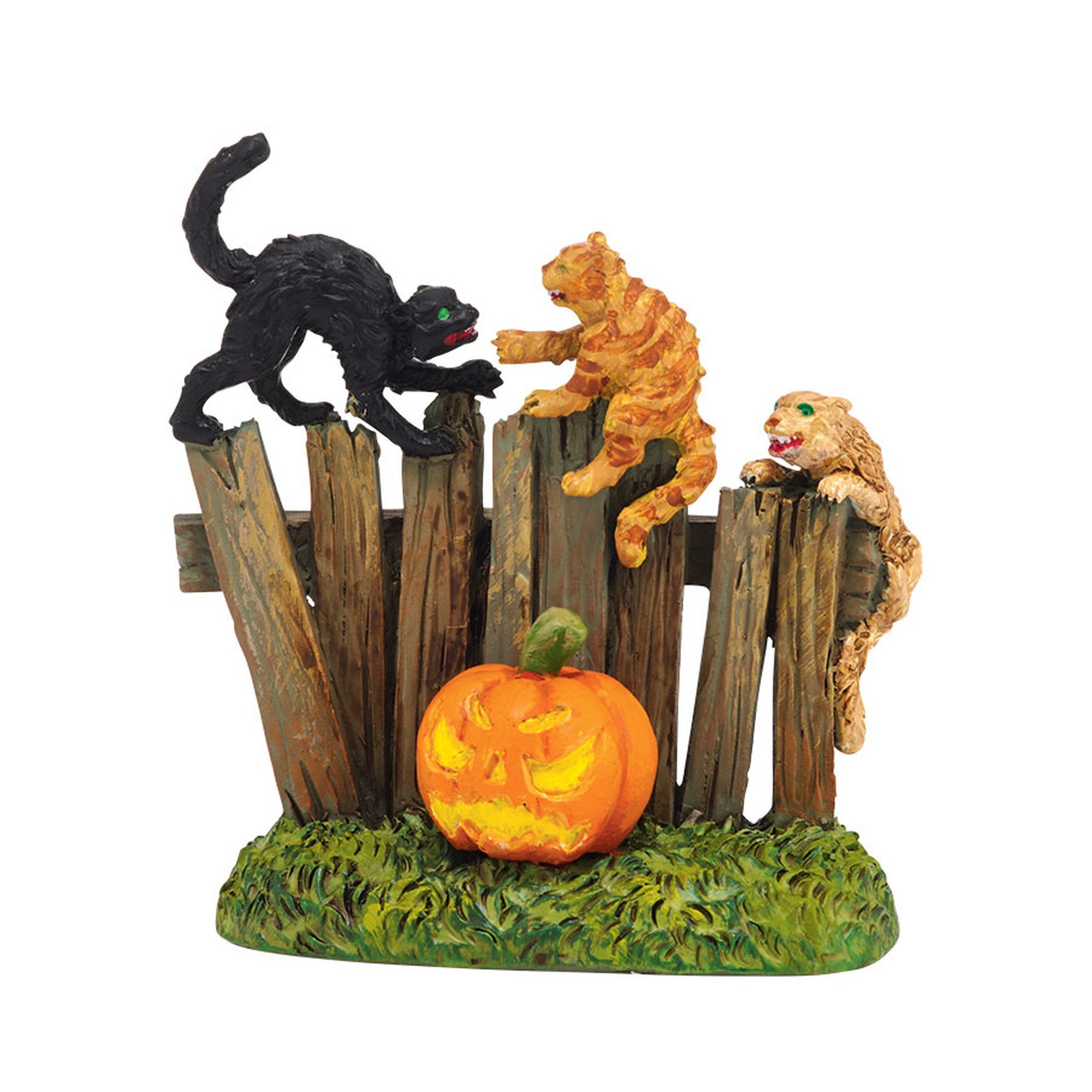 Halloween Cats on Fence