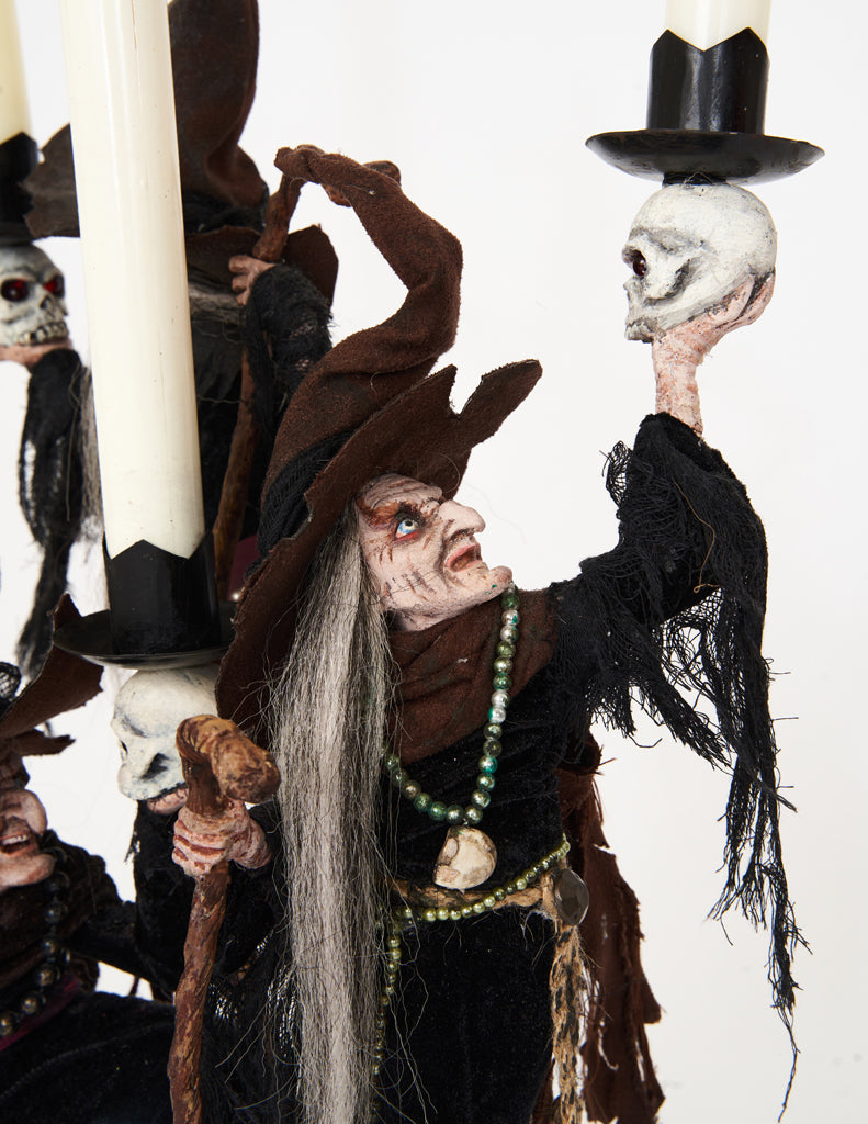 Katherine's Collection 3 Witches Candelabra