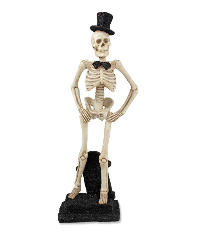 Skeleton with Glitter Top Hat