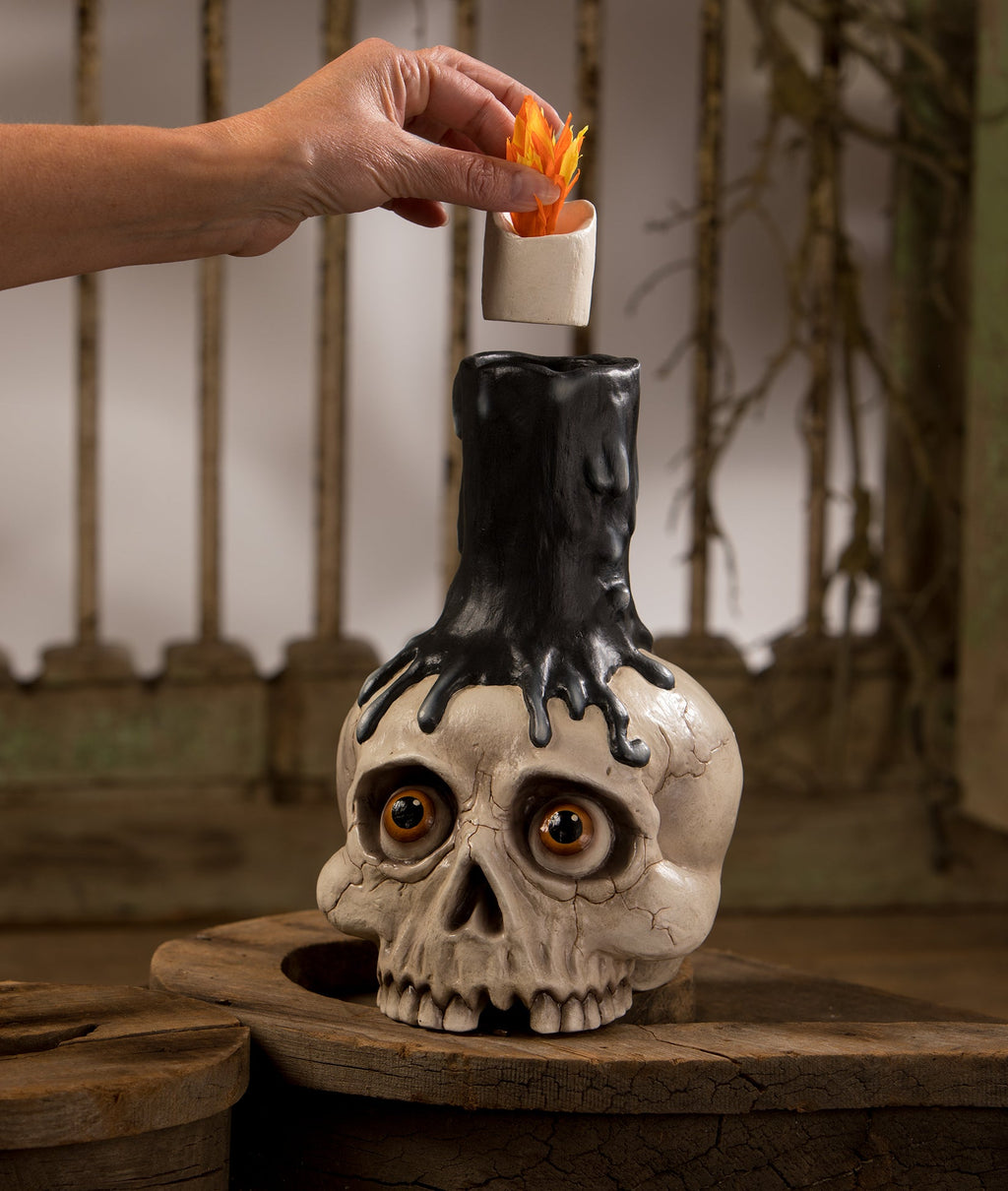 Skull Candle Holder