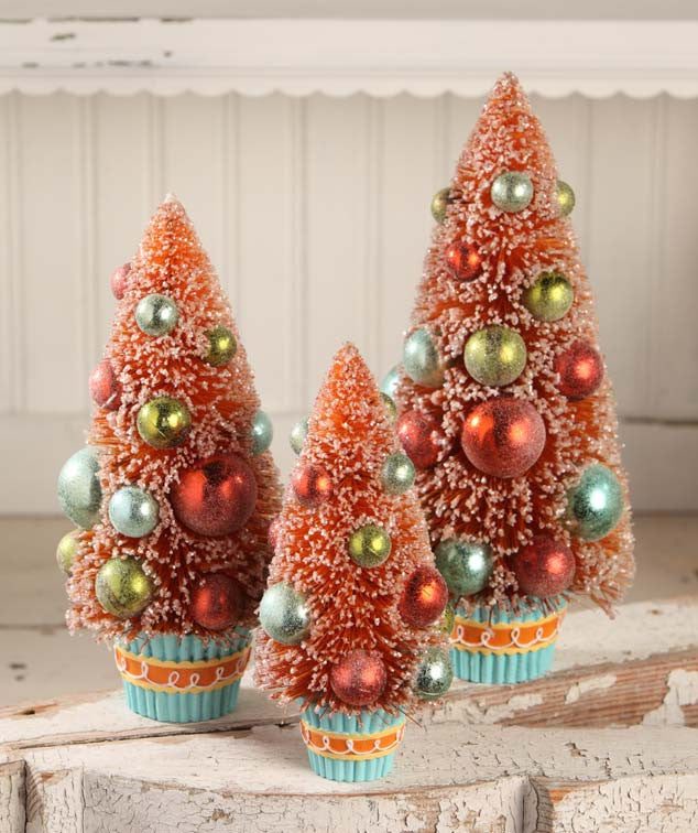 Sweet Treats Bottle Brush Trees in Cupcake Bases