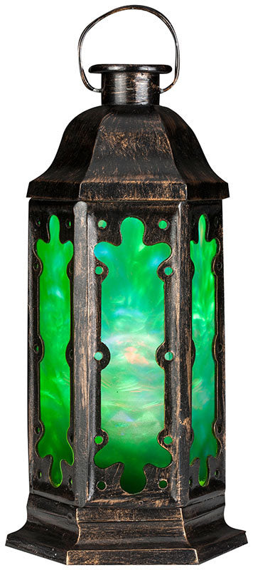 Swirling Green Fire & Ice Lantern