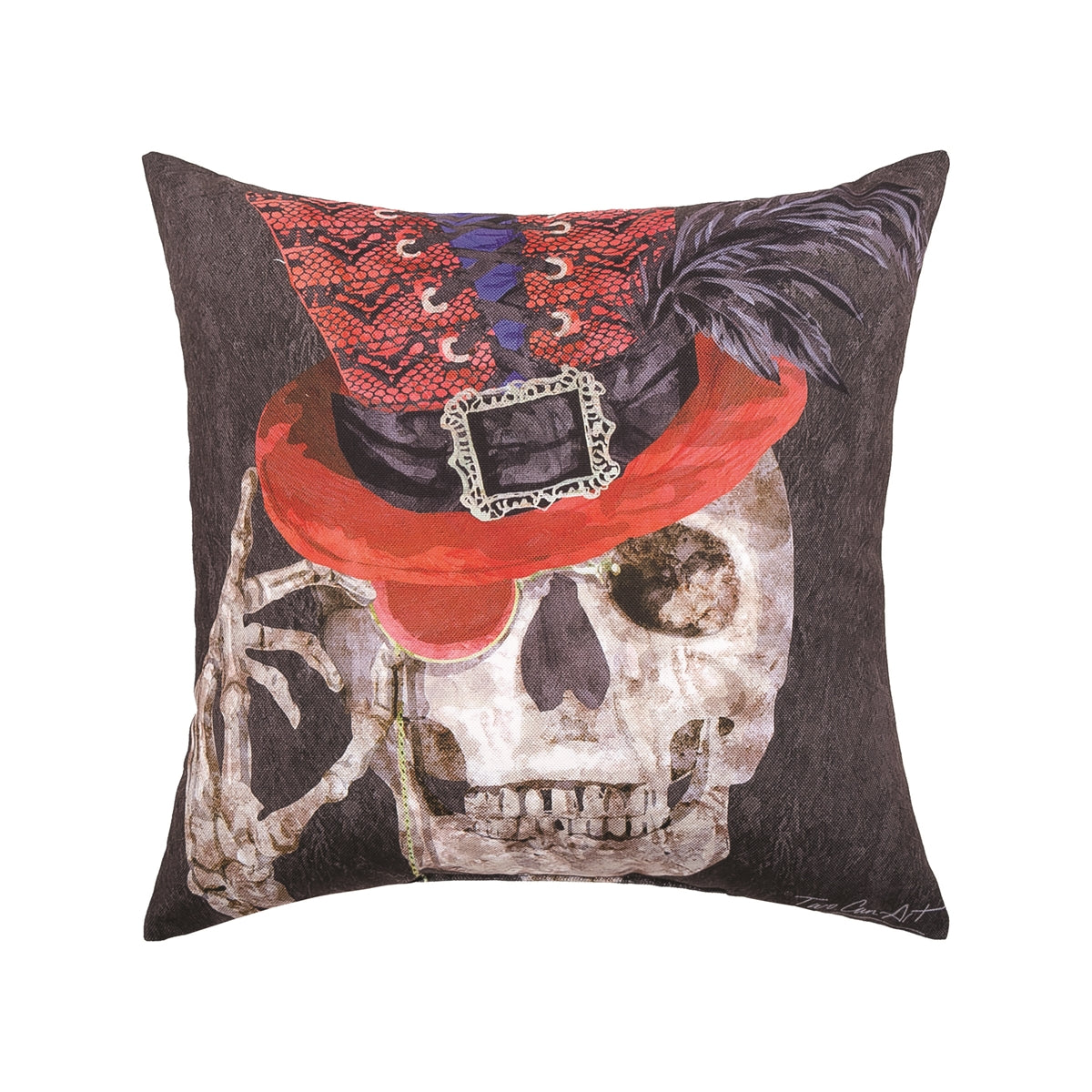 Time to Party Skeleton Pillow