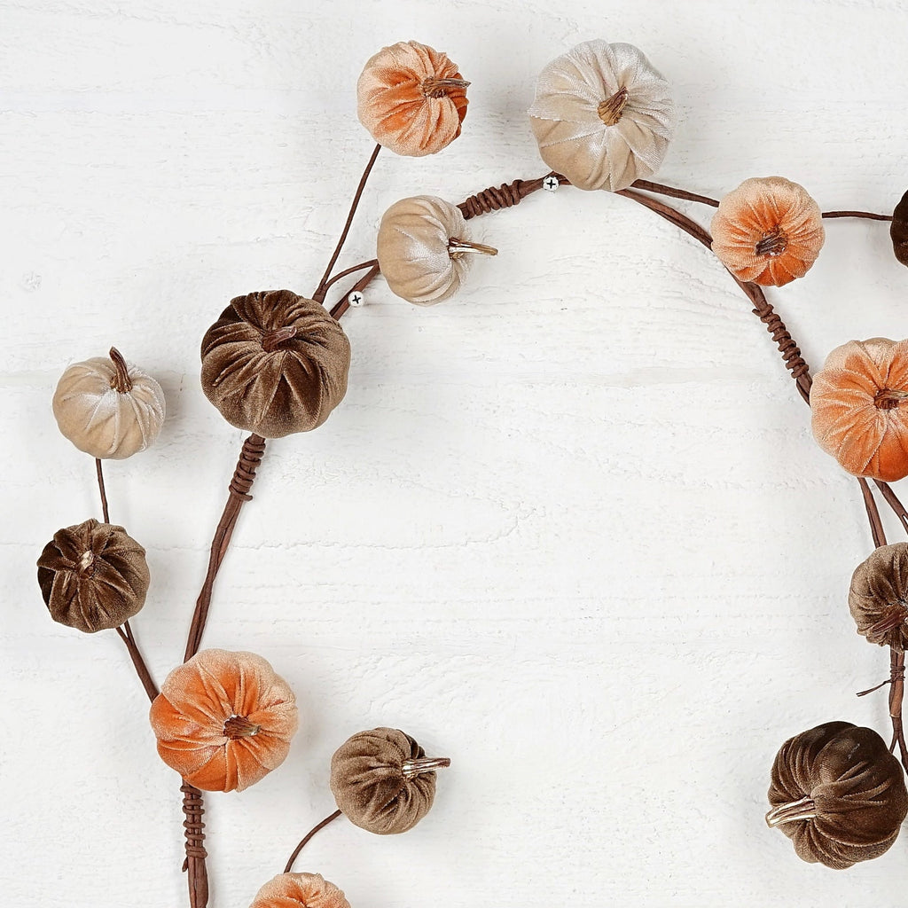 Velvet Pumpkin Garland