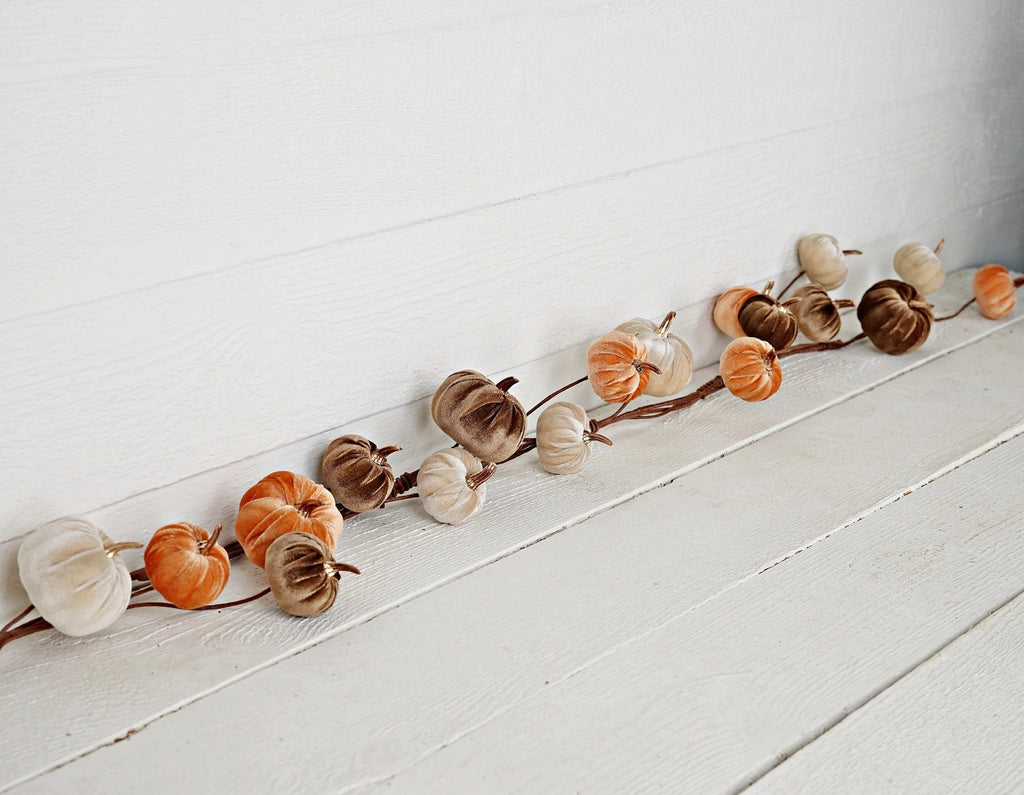 Velvet Pumpkin Garland