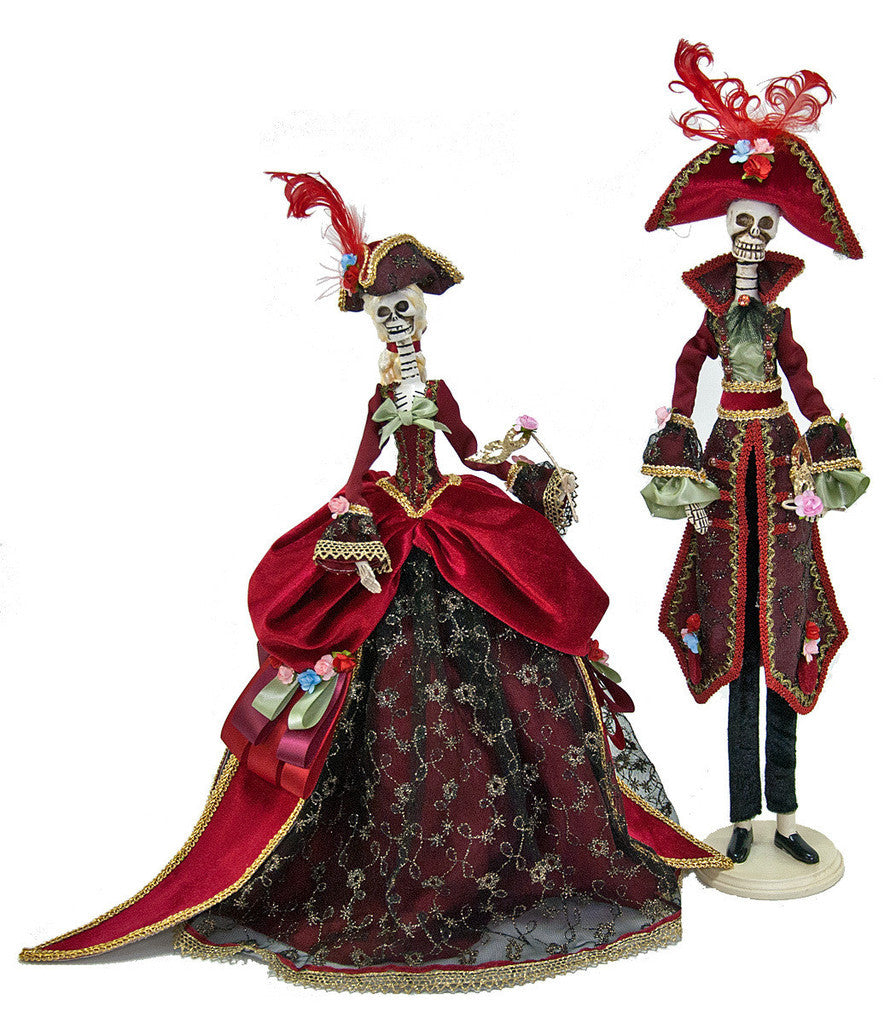 Venetian Dearly Departed Skeleton Couple