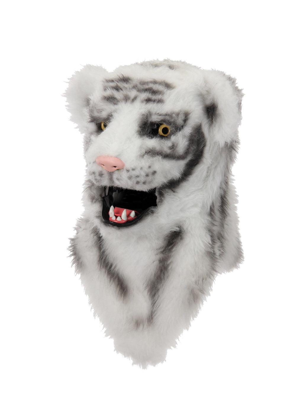 White Tiger Mask with Moving Mouth