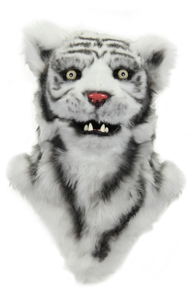 White Tiger Mask with Moving Mouth